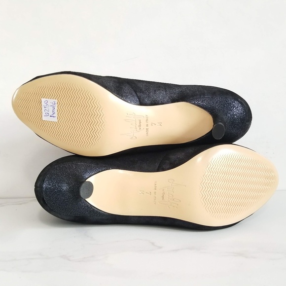 Amalfi by Rangoni Blue Black Dress Booties Heels - Picture 12 of 12